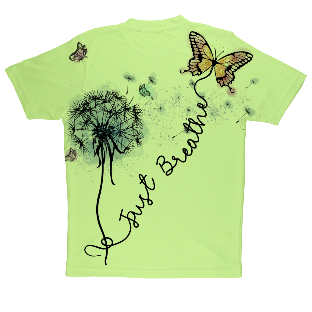 Just Breathe Butterfly Sublimation Performance Adult T-Shirt