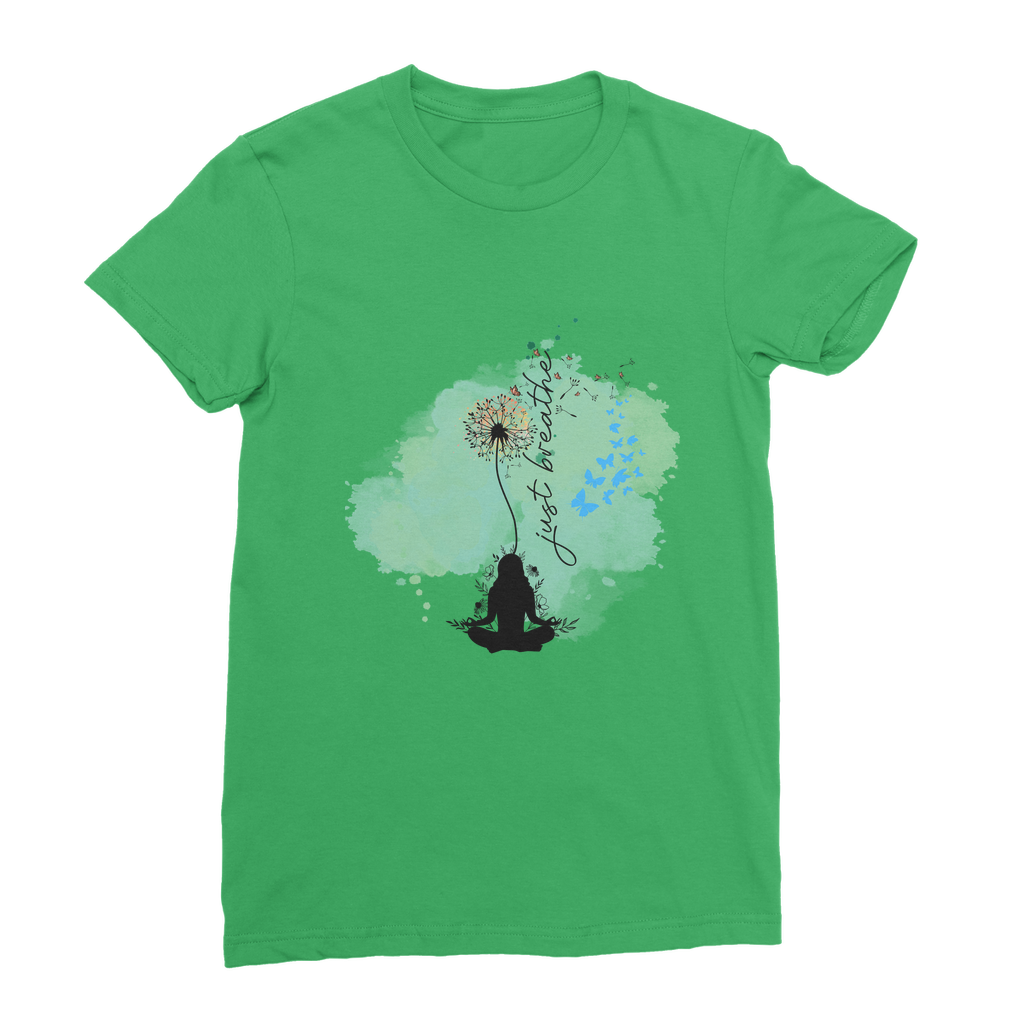 Just Breathe - Green Dandelion Classic Women's T-Shirt