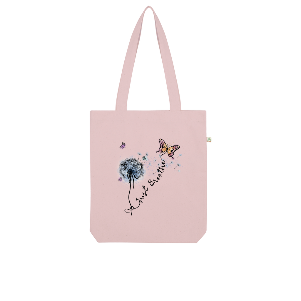 Just Breathe Butterfly Organic Tote Bag