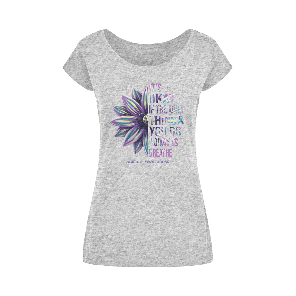 Today Just Breathe Wide Neck Womens T-Shirt XS-5XL