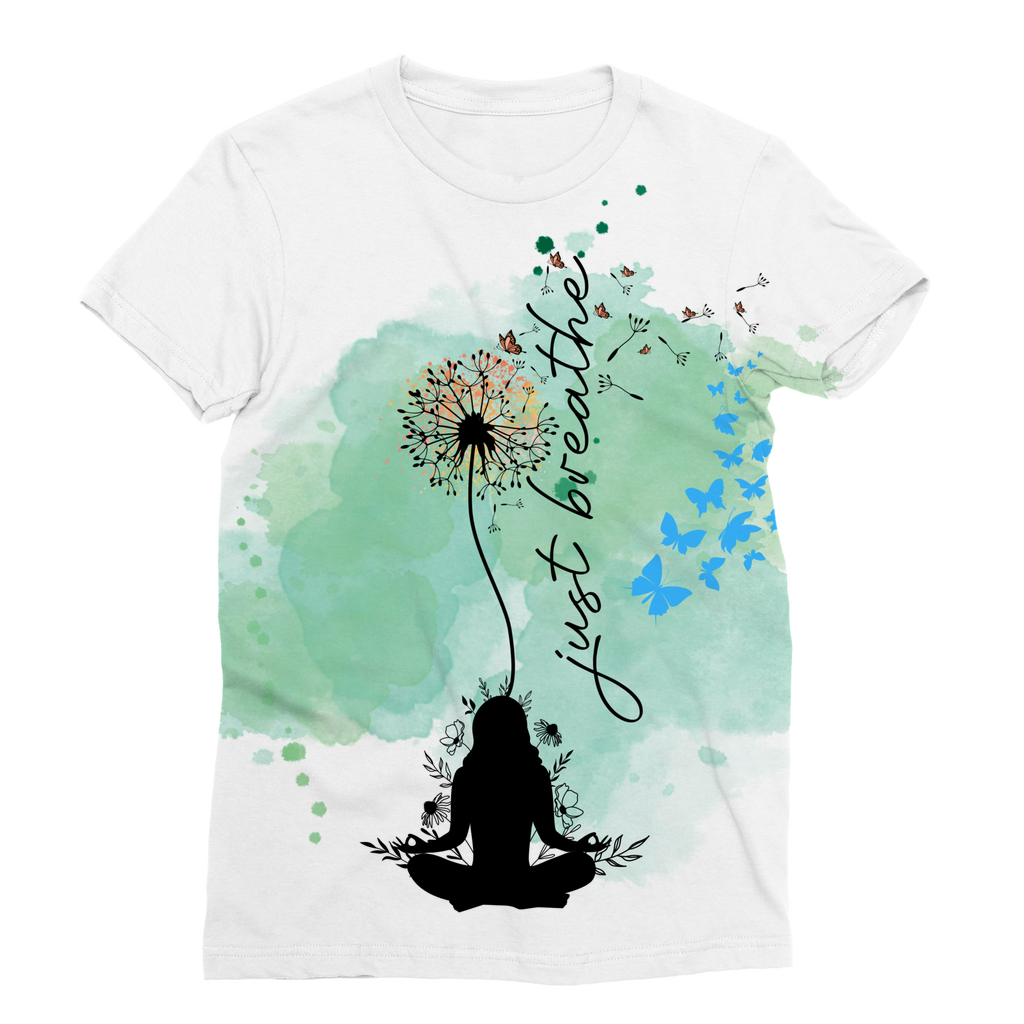 Just Breathe - Green Dandelion Classic Sublimation Women's T-Shirt