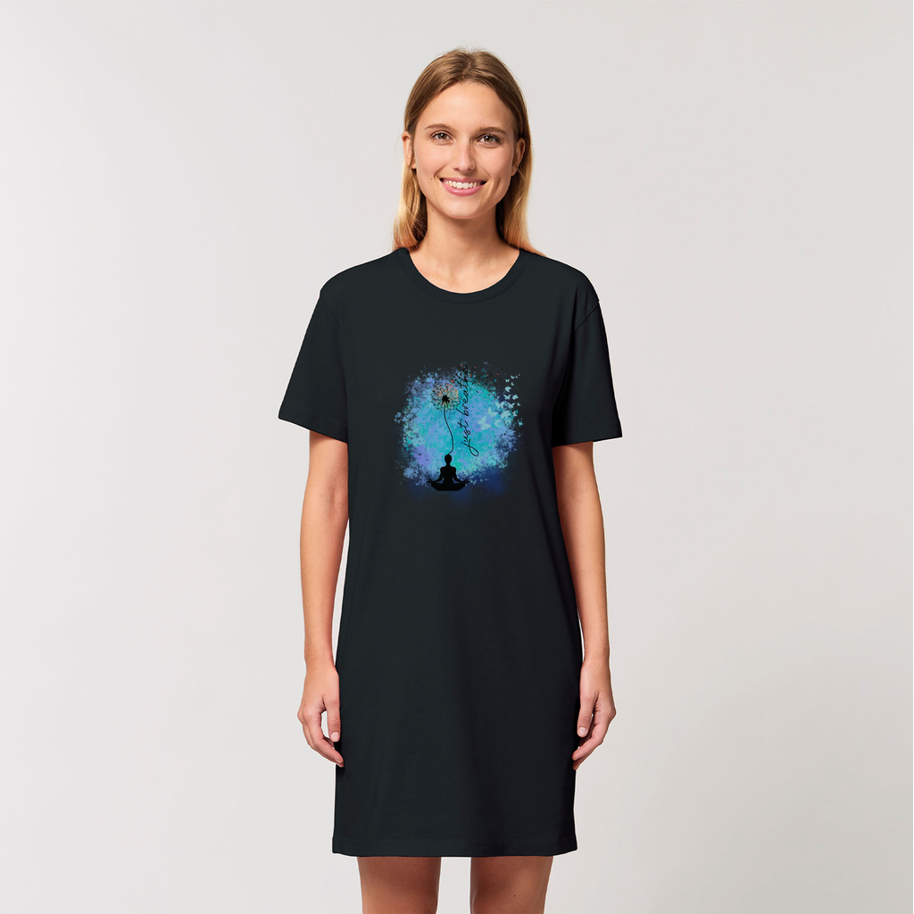 Just Breathe - Dandelion Organic T-Shirt Dress