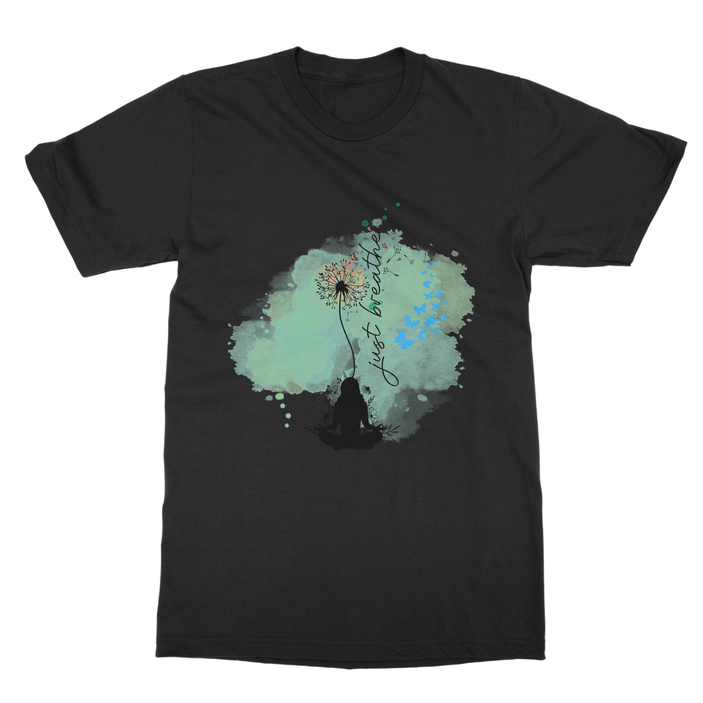 Just Breathe - Green Dandelion Classic Adult T-Shirt