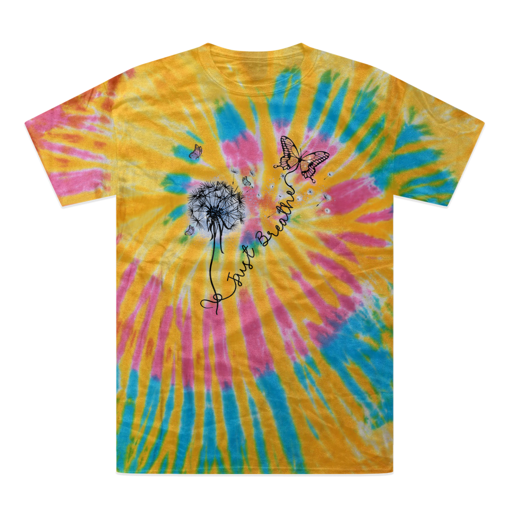 Just Breathe Butterfly Tie-Dye T-Shirt