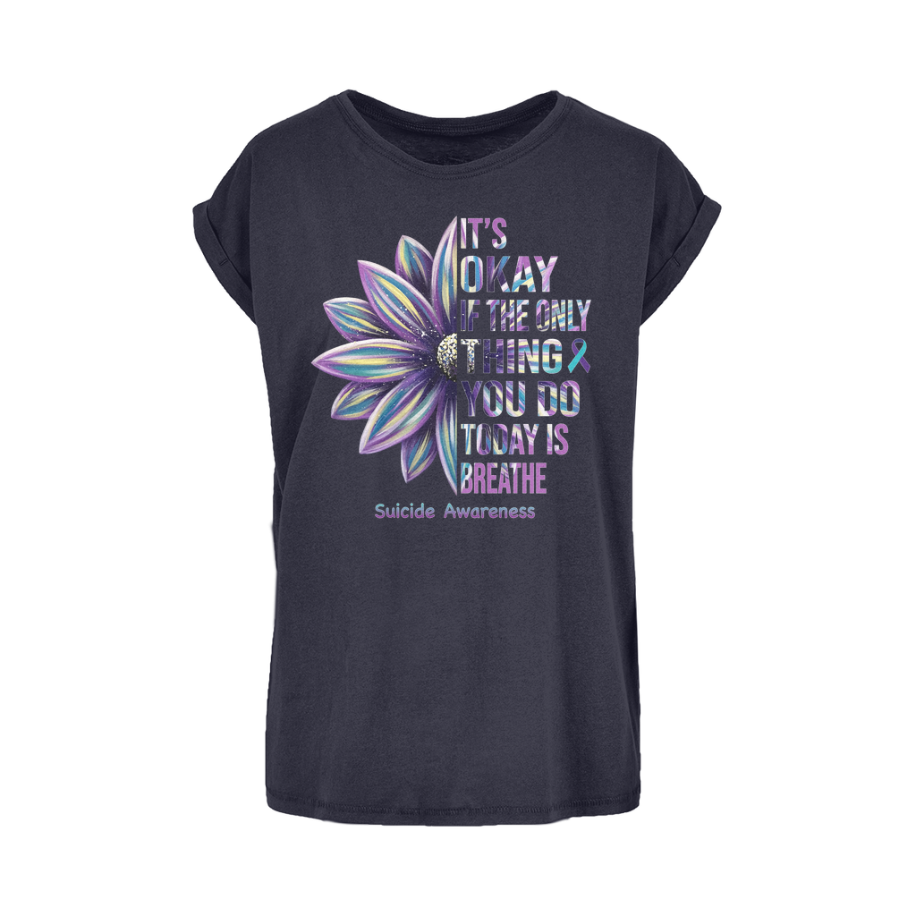 Today Just Breathe Women's Extended Shoulder T-Shirt XS-5XL