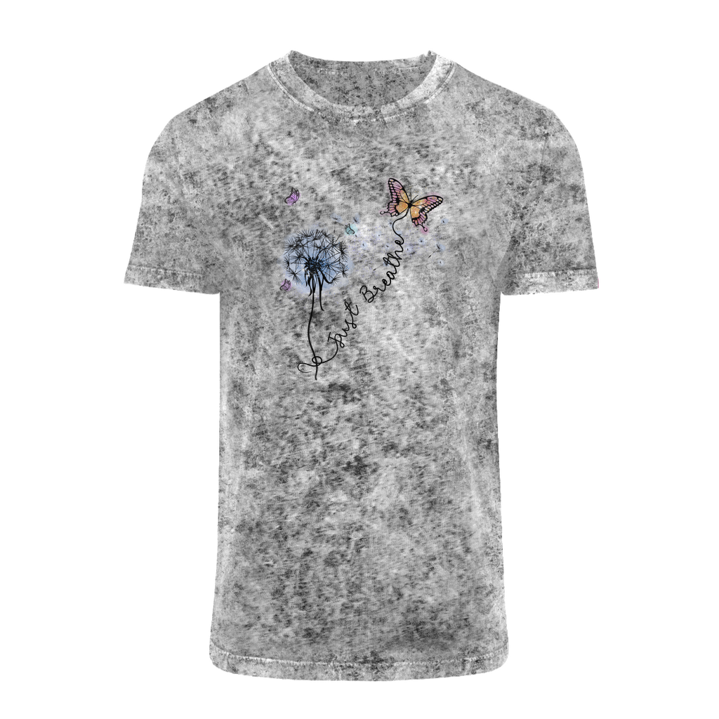 Just Breathe Butterfly Acid Washed T-Shirt