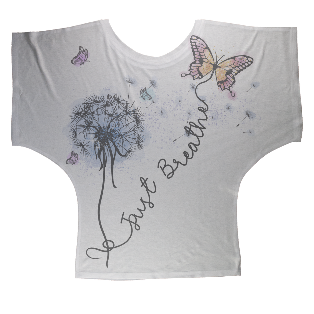 Just Breathe Butterfly Sublimation Batwing Top