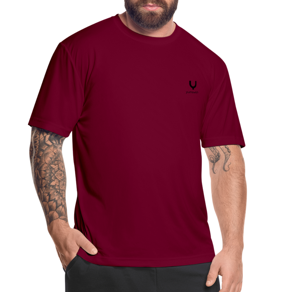 Men’s Moisture Wicking Performance T-Shirt - burgundy