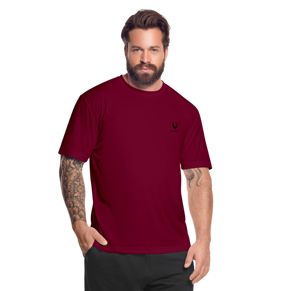 Men’s Moisture Wicking Performance T-Shirt - burgundy